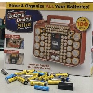 Battery Daddy Smart Storage System Organizer Case Double Sided 100 Capacity